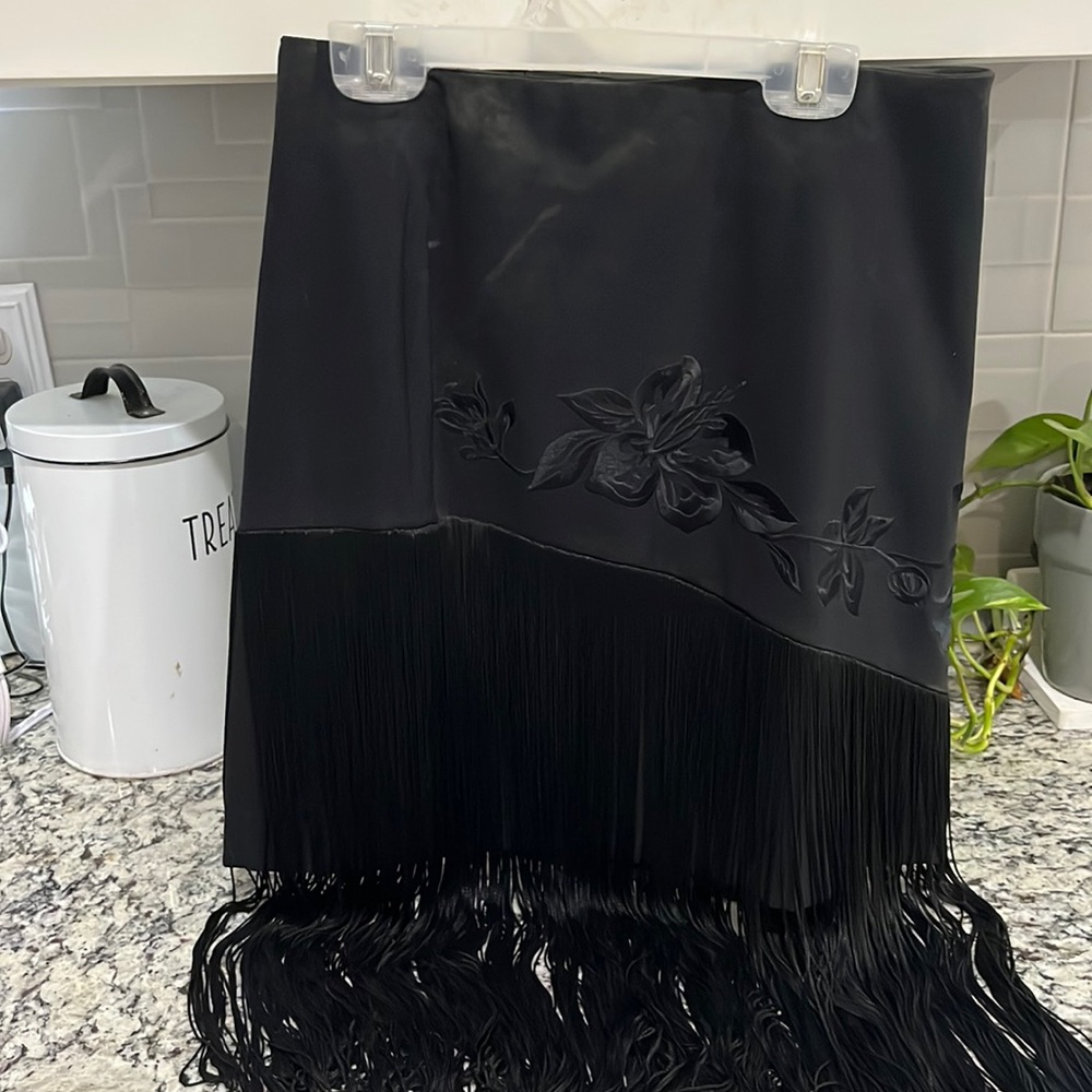 Cache skirt mini with fringe
